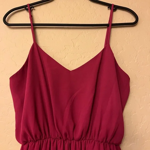 Everly Raspberry Pink Slip Dress - Picture 3 of 13